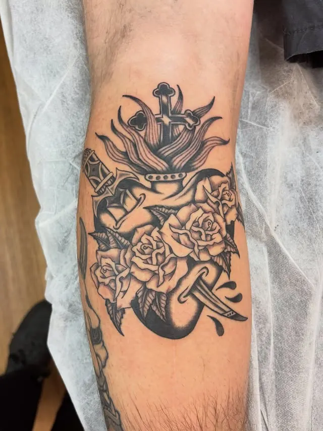 Sacred heart tattoo